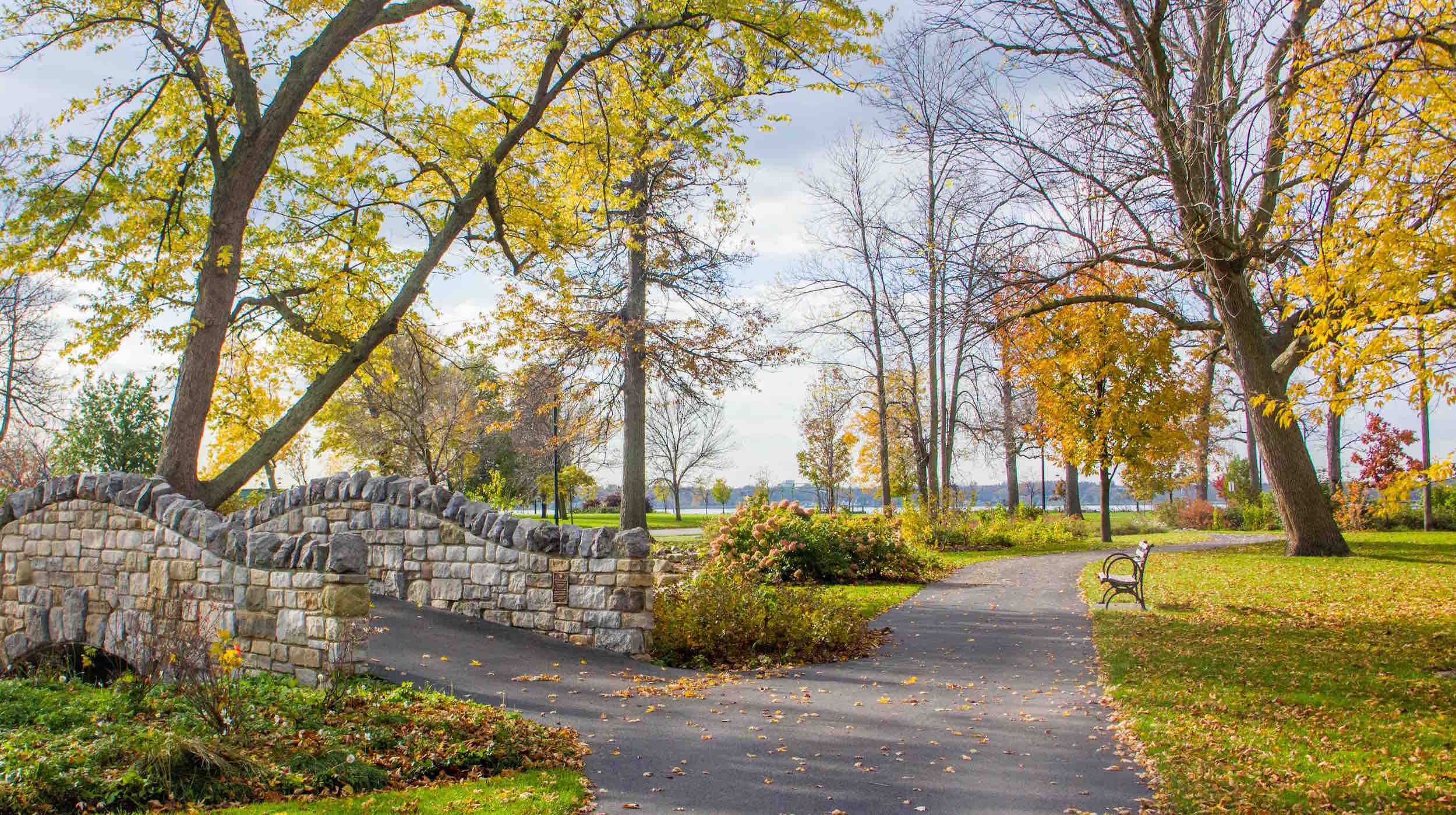 Bench at Riverside Park