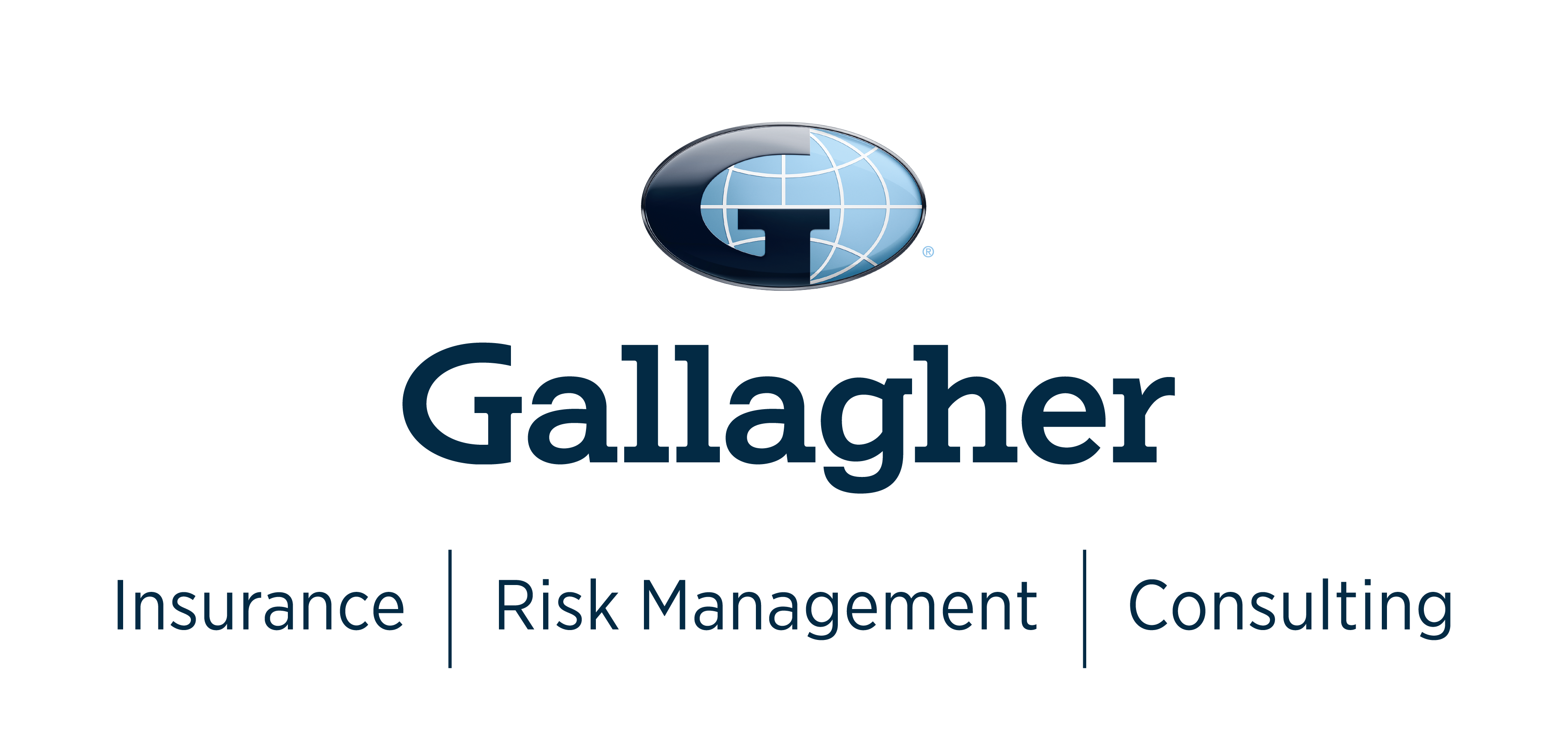 G in oval shaped with blue background, and reads Gallagher at the bottom