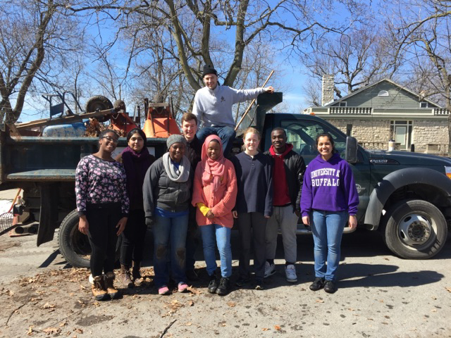 UB Student Volunteer Group_Japanese Garden in Delaware Park_Mar 23, 2017
