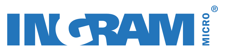 Blue colored logo that reads Ingram Micro