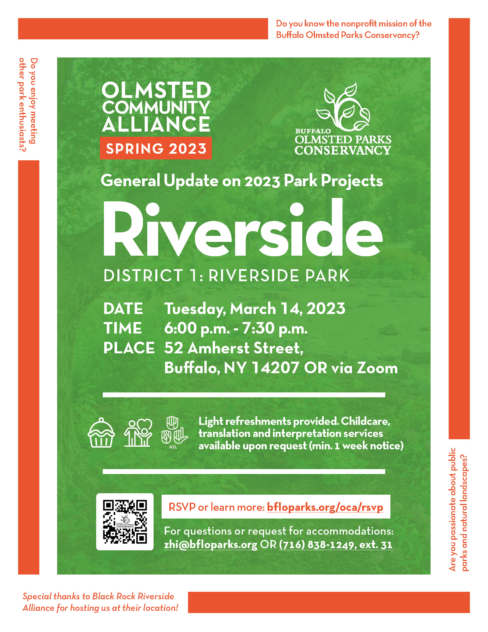 Flyer of the Riverside District Meeting on March 14, 2023