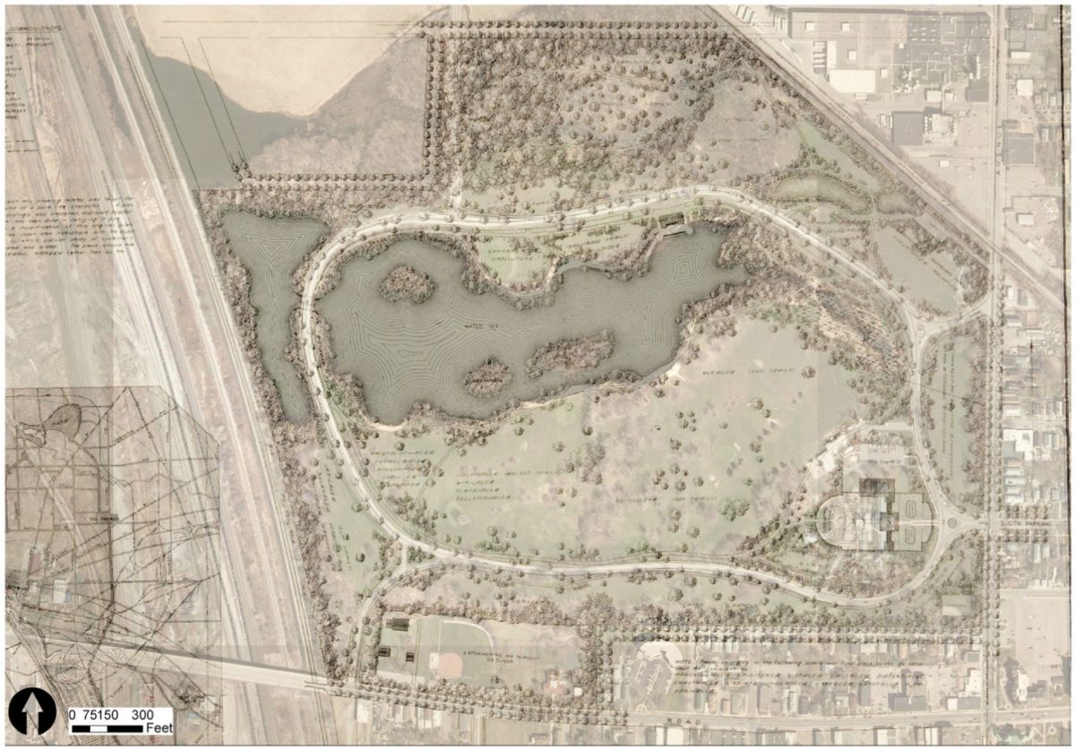 South Park Arboretum Aerial view with photo overlay_1894